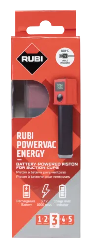 Balení elektrického pístu RUBI POWERVAC ENERGY